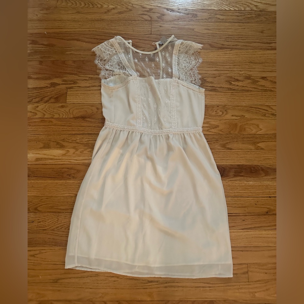 Simple Cream Women’s Dress- Summer, flowy